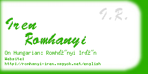 iren romhanyi business card